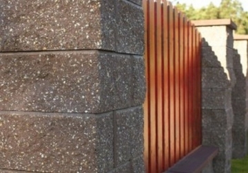 Concrete fence block Nojus B-1 (brown)