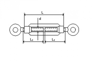 Įtempiklis lynui DIN1480 d-10 (kilpa/kilpa)