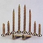 Medsraigtis 5.0x25 geltonas 1000 vnt. Wood screws, galvanized yellow (ground head)