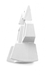PLASTMO Trikampis kaištis 18/27 laipsn. (baltas) Aizsargkanālu balsti