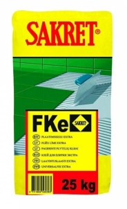 Adhesives for tiles SAKRET FKe (25 kg) Adhesives for tiles
