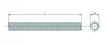 Srieginis strypas DIN 975 M 20 x 2000 4,8 kl., Zn Threaded rods din 975, galvanized