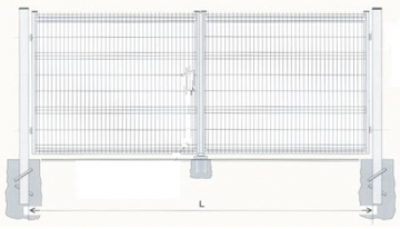 Varstomi vartai karštai cinkuoti 1000x4000 (užpildas-segmentas) Bīdāmie un veramie vārti