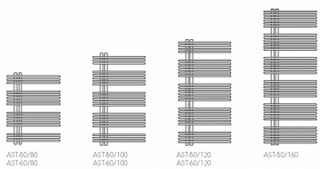 Vonios radiatorius ASTRO 50/100, baltas