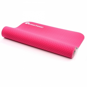 Aerobikos kilimėlis Meteor TPE Yoga rožinis/pilkas