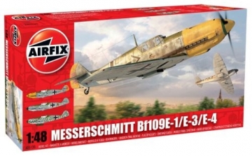 AIRFIX klijuojamas modelis A05120 MESSERSCHMITT Bf109E-1/E-3/E-4 Līmējamie konstruktori