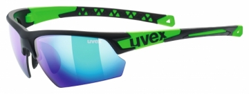 Brilles Uvex Sportstyle 224 black mat green Velo aizsargbrilles