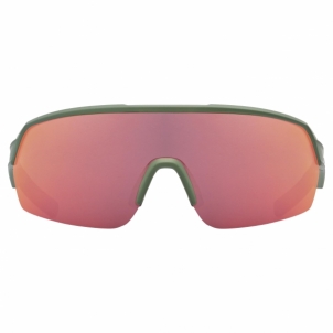 Akiniai Uvex Sportstyle 227 olive mat / mirror red Dviratininkų akiniai