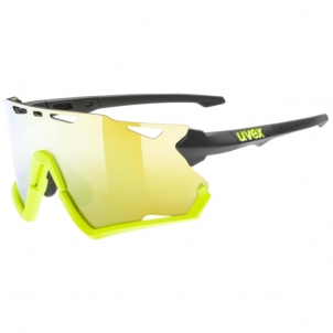 Brilles Uvex Sportstyle 228 black lime mat / mirror yellow 