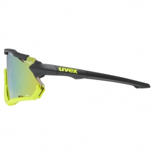Brilles Uvex Sportstyle 228 black lime mat / mirror yellow