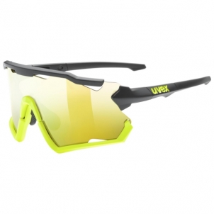 Brilles Uvex Sportstyle 228 black lime mat / mirror yellow