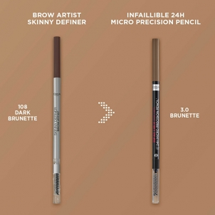 Akių pieštukas L´Oréal Paris Le Skinny Brow Artist 1.2 g 107 Brunette