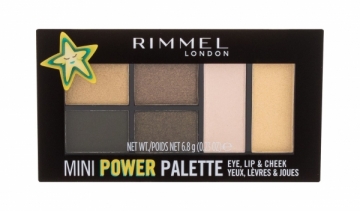 Akių šešėliai Rimmel London Mini Power Palette 005 Boss Babe Makeup Palette 6,8g 