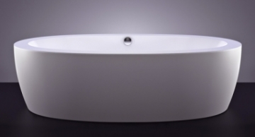 Akmens masės vonia VISPOOL FESTA 2040x1100 balta su apdailomis