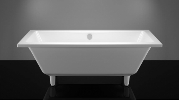 Akmens masės vonia VISPOOL NORDICA 160x75 balta su matomomis kojomis