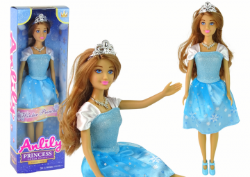 Anlily lėlė - princesė, mėlyna suknele Lavinimo žaislai