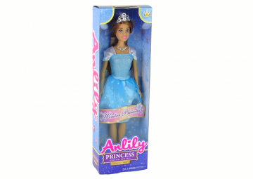Anlily lėlė - princesė, mėlyna suknele