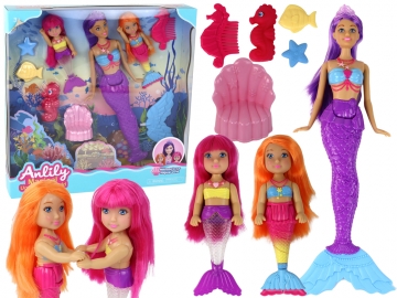 Anlily Mermaids spalvingų povandeninio pasaulio lėlių rinkinys Educational toys