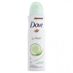 Antiperspirantas Dove Antiperspirant Spray Fresh Go with the scent of cucumber and green tea (Cucumber & Green Tea Scent) - 150 ml Dezodorantai/ antiperspirantai