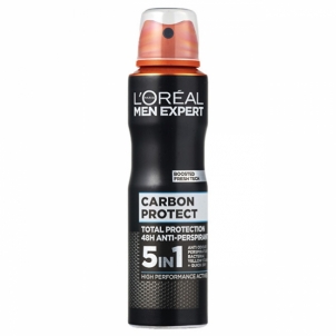 Antiperspirantas L´Oréal Paris Antiperspirant spray for men Carbon Protect 4v1 150 ml Dezodorantai/ antiperspirantai