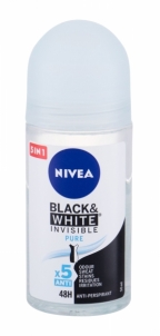 Antiperspirantas Nivea Invisible For Black & White Pure 50ml 48h Dezodoranti, antiperspiranti