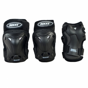 Apsaugų Rinkinys ROCES VENTILATED JUNIOR /3-PACK/ 301352 01, Dydis M Bicycle and roller guards