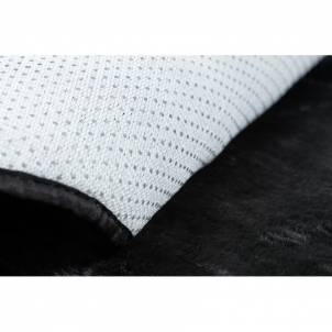 Apvalus juodas kailio imitacijos kilimas POSH | ratas 100 cm