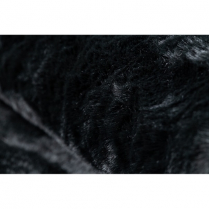 Apvalus juodas kailio imitacijos kilimas POSH | ratas 80 cm