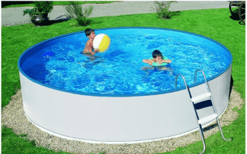 Round outdoor pool BASIC 360 white