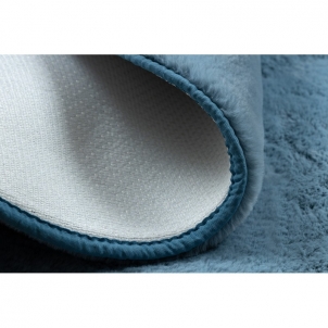 Apvalus mėlynas kailio imitacijos kilimas POSH | ratas 80 cm