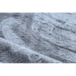 Apvalus pilkas kailio imitacijos kilimas LAPIN | ratas 100 cm