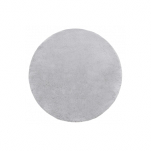 Apvalus pilkas kailio imitacijos kilimas TEDDY | ratas 100 cm