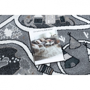 Apvalus pilkas kilimas FUN Indėnų kaimelis | ratas 140 cm 