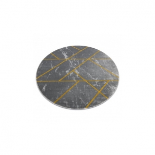 Apvalus pilkas kilimas su aukso raštais EMERALD Glamour | ratas 160 cm 