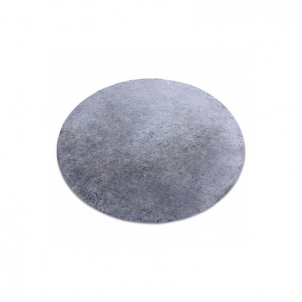 Apvalus pilkos spalvos kailio imitacijos kilimas LAPIN | ratas 60 cm