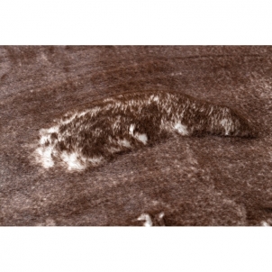 Apvalus rudas kailio imitacijos kilimas LAPIN | ratas 120 cm