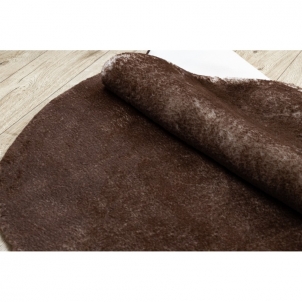 Apvalus rudas kailio imitacijos kilimas LAPIN | ratas 180 cm