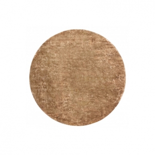 Apvalus rusvas kailio imitacijos kilimas LAPIN | ratas 180 cm