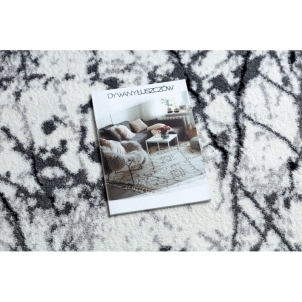 Apvalus struktūrinis kilimas su pilkais akcentais COZY Marble | ratas 160 cm 