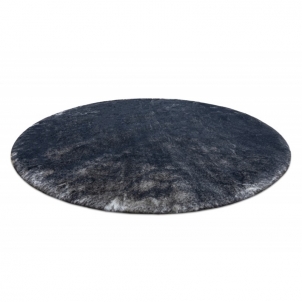 Apvalus tamsiai pilkas kailio imitacijos kilimas LAPIN | ratas 180 cm