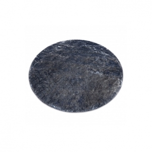 Apvalus tamsiai pilkas kailio imitacijos kilimas LAPIN | ratas 180 cm