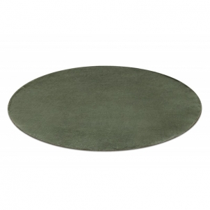 Apvalus žalias kailio imitacijos kilimas POSH | ratas 100 cm