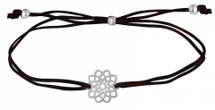 Apyrankė Troli Lanyard bracelet with mandala black / steel Apyrankės
