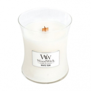 Aromatinė žvakė WoodWick Scented candle vase White Teak 275 g 