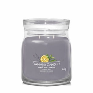 Aromatinė žvakė Yankee Candle Aromatic candle Signature glass medium Black Tea & Lemon 368 g 