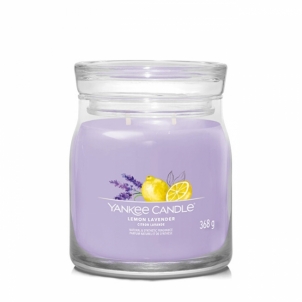 Aromatinė žvakė Yankee Candle Aromatic candle Signature glass medium Lemon Lavender 368 g Kvapai namams