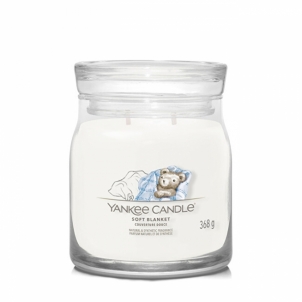 Aromatinė žvakė Yankee Candle Aromatic candle Signature glass medium Soft Blanket 368 g Mājas smaržas