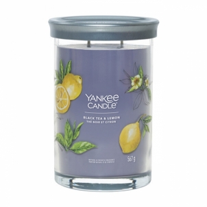 Aromatinė žvakė Yankee Candle Aromatic candle Signature tumbler large Black Tea & Lemon 567 g 