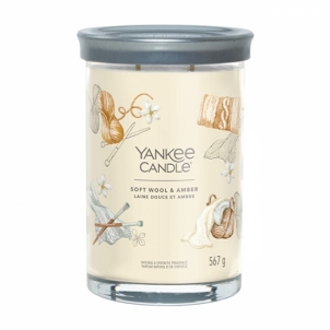 Aromatinė žvakė Yankee Candle Aromatic candle Signature tumbler large Soft Wool & Amber 567 g Mājas smaržas