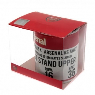 Arsenal F.C. puodelis (Baltas su logotipu)